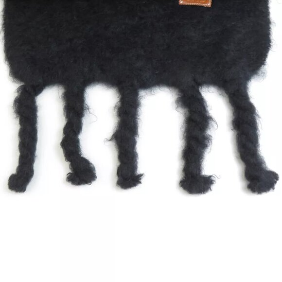 Auth LOEWE Anagram Muffler Scarf Stole Black Mohair/Wool - e59979g - Picture 4 of 7